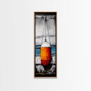 Nautical Buoy, Coastal Wall Art, Beach House Decor, Ocean Art, Framed Canvas Print, Maritime Art, Living Room Wall Art, Minimalist Style