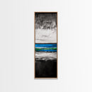 Wave Painting, Black and White Ocean Art, Coastal Wall Decor, Nautical Artwork, Modern Seascape, Beach House Living Room Art, Canvas Print