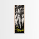 Black and White Tree Art, Forest Wall Decor, Nature Artwork, Minimalist Landscape, Rustic Home Decor, Office Art, Framed Canvas Print