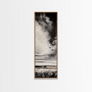 Dramatic Black and White Sky, Stormy Landscape Art, Nature Wall Decor, Rustic Farmhouse Artwork, Living Room Decor, Canvas Print