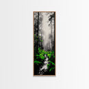 Misty Forest, Green Ferns, Moody Nature, Dark Aesthetic, Wall Decor, Canvas Print, Living Room Art, Modern Minimalist Artwork