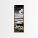 Tranquil Ocean, Minimalist Seascape, Black and White Wall Art, Coastal Serenity, Beach Photography, Canvas Print, Modern Home Decor