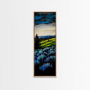 Rolling Hills, Blue and Green Landscape Art, Farmhouse Wall Decor, Modern Countryside Painting, Living Room or Office Art, Canvas Print