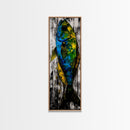 Abstract Fish Art, Coastal Wall Decor, Nautical Home Design, Ocean Themed Painting, Beach House Style, Framed Canvas Print