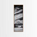 Majestic, Mountain, Black and White, Framed Canvas Print, Sky Photography, Minimalist Wall Art, Home Office Decor, Living Room Artwork