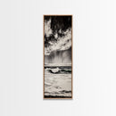 Ocean, Waves, Storm, Canvas Print, Coastal Wall Art, Beach House Decor, Dramatic Seascape, Minimalist Monochrome, Nautical Theme Artwork