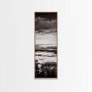 Moody Landscape Art, Black and White Painting, Nature Inspired Wall Decor, Rustic Home Accent, Modern Minimalist Style, Canvas Print