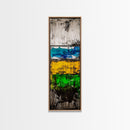 Colorful Abstract, Bold Textures, Vibrant Expression, Framed Canvas Print, Contemporary Wall Art, Living Room or Office Artwork