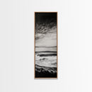 Coastal Waves, Black and White, Ocean Photography, Surf Art, Framed Canvas Print, Minimalist Decor, Beach House Wall Art