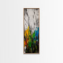 Wild Grasses, Abstract Landscape, Nature Inspired, Vibrant Color, Framed Canvas Print, Modern Boho Art, Bedroom Wall Decor
