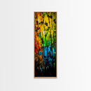 Vibrant Flowers, Colorful Abstract Art, Nature Painting, Expressive Home Decor, Framed Canvas Print, Living Room Wall Art, Bold Design