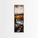 Autumn Forest, Mountain Landscape, Rustic Wall Art, Canvas Print, Fall Home Decor, Cozy Cabin Artwork, Nature Painting, Earthy Wall Accent