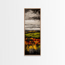 Autumn Fields, Rolling Hills, Warm Tones, Canvas Print, Rustic Landscape, Farmhouse Wall Art, Cozy Home Decor, Living Room Art
