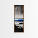Stormy Waves, Dramatic Seascape, Black and White Art, Framed Canvas Print, Coastal Wall Art, Nautical Home Decor, Minimalist Seascape