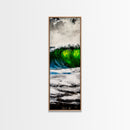 Ocean Wave, Bold Abstract Seascape, Coastal Wall Art, Framed Canvas Print, Modern Home Decor, Beach Inspired Artwork, Statement Piece