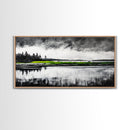 Stormy Waters, Abstract Beach Scene, Canvas Print, Ocean Wall Art, Moody Seascape Painting, Coastal Wall Decor, Living Room Art