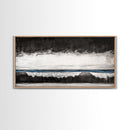 Monochrome Landscape, Mountain Art, Canvas Print, Black And White Landscape, Nature Painting, Living Room Wall Decor, Rustic Wall Art