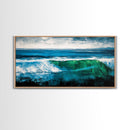 Ocean Wave, Sea Painting, Canvas Print, Coastal Wall Art, Beach Home Decor, Nautical Art, Large Wall Art, Bedroom Art, Modern Seascape