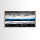 Ocean Wave, Moody Seascape, Coastal Art, Framed Canvas Print, Minimalist Wall Decor, Beach House Art, Modern Home Decor