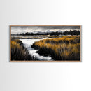 Mountain Marsh, Rustic Landscape, Fall Nature Art, Canvas Print, Cabin Wall Art, Country Home Decor, Living Room Artwork
