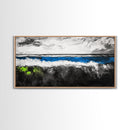 Abstract Ocean, Minimalist Seascape, Modern Coastal Wall Art, Ocean View, Nautical Home Decor, Framed Canvas Print, Beach House Art
