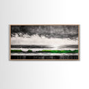 Green Wave, Stormy Ocean, Surreal Seascape, Canvas Print, Nautical Wall Art, Bathroom Wall Art, Contemporary Art Decor