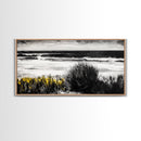 Ocean Waves, Coastal Scene, Beach House Art, Seaside Decor, Black and White Seascape, Framed Canvas Print, Minimalist Art, Nature Painting