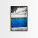 Blue Ocean, Minimalist Seascape, Canvas Print, Beach House Decor, Coastal Wall Art, Modern Abstract, Living Room Art, Nautical Decor