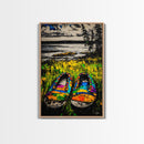 Boho Shoes, Colorful Summer Art, Coastal Decor, Relaxing Nature Scene, Eclectic Wall Art, Abstract Expressionism, Canvas Print