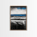 Ocean Waves, Minimalist Coastal Art, Seaside Wall Decor, Contemporary Beach Scene, Modern Home Artwork, Canvas Print