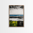 Ocean Horizon, Modern Seascape, Coastal Wall Art, Blue Waters, Black and White Art, Framed Canvas Print, Living Room Decor, Minimalist Art