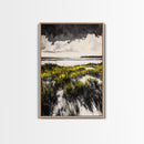 Dune Grass, Coastal Landscape Wall Art, Beach House Decor, Serene Nature Print, Rustic Seaside Art, Framed Canvas Print