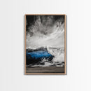 Ocean Wave, Stormy Sea, Dramatic Water, Coastal Art, Canvas Print, Nautical Wall Decor, Living Room Statement Piece, Moody Seascape