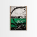 Abstract Horizon, Green and Black Art, Minimalist Canvas Print, Modern Office Decor, Bold Artwork, Statement Piece, Contemporary Home