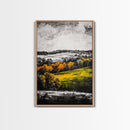 Rolling Hills, Fall Landscape, Scenic Wall Art, Canvas Print, Autumn Colors, Farmhouse Style, Rustic Decor, Warm Tones, Nature Inspired