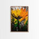 Sunflower Bloom, Fall Wall Art, Framed Canvas Print, Yellow Floral Art, Rustic Farmhouse Decor, Boho Kitchen Art, Country Home