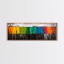 Dripping Paint Abstract, Vibrant Color Art, Modern Expressionist Painting, Bold Wall Art, Framed Canvas Print, Office Wall Decor