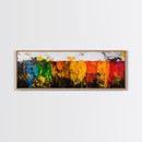 Vibrant Abstract, Colorful Texture, Bold Art, Framed Canvas Print, Boho Wall Art, Modern Home Decor, Statement Painting, Office Art