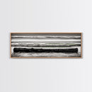 Ocean Waves, Black and White Photography, Coastal Art, Framed Canvas Print, Beach House Decor, Minimalist Seascape, Nautical Theme