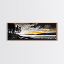 Sunset Landscape Art, Moody Sky Print, Nature Wall Decor, Mountain View Artwork, Rustic Home Decor, Warm Tones, Canvas Print