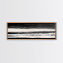 Monochrome Waves, Black and White Seascape, Ocean Art, Canvas Print, Minimalist Home Decor, Modern Coastal Wall Art