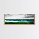 Ocean Waves, Seascape Art, Coastal Decor, Beach House, Framed Canvas Print, Large Wall Art, Modern Nautical, Living Room Art