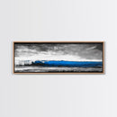 Blue Wave, Stormy Ocean, Abstract Seascape, Beach Home Decor, Canvas Print, Coastal Wall Art, Minimalist Style, Bedroom Artwork
