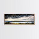 Coastal Storm, Dramatic Sky, Seascape Painting, Canvas Print, Ocean Wall Art, Minimalist Style, Large Art, Bedroom Decor, Moody Tones