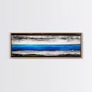 Wild Waves, Ocean Art Print, Coastal Home Decor, Abstract Seascape Painting, Nautical Living Room Art, Beach House Style, Framed Canvas Print