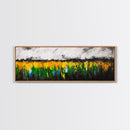 Abstract Wildflowers, Colorful Landscape, Boho Wall Art, Framed Canvas Print, Nature Inspired Art, Living Room Decor