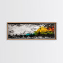 Moody Landscape Painting, Minimalist Nature Art, Rustic Home Decor, Dramatic Wall Art, Modern Abstract Print, Framed Canvas Print
