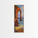 Ocean Arch, Coastal Vibes, Nature Escape, Canvas Print, Coastal wall art beach scene, vibrant seascape painting, boho bedroom decor