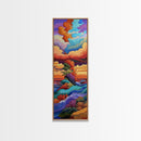 Tropical Cloud, Island, Nature - Canvas Print vibrant ocean decor, sunset wave art, island fantasy painting, bedroom wall art, boho style