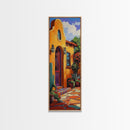 Adobe Home, Southwest Colors, Rustic Entryway Art, Framed Canvas Print, Mexican Style Decor, Boho Living Room Accent, Desert Home Art